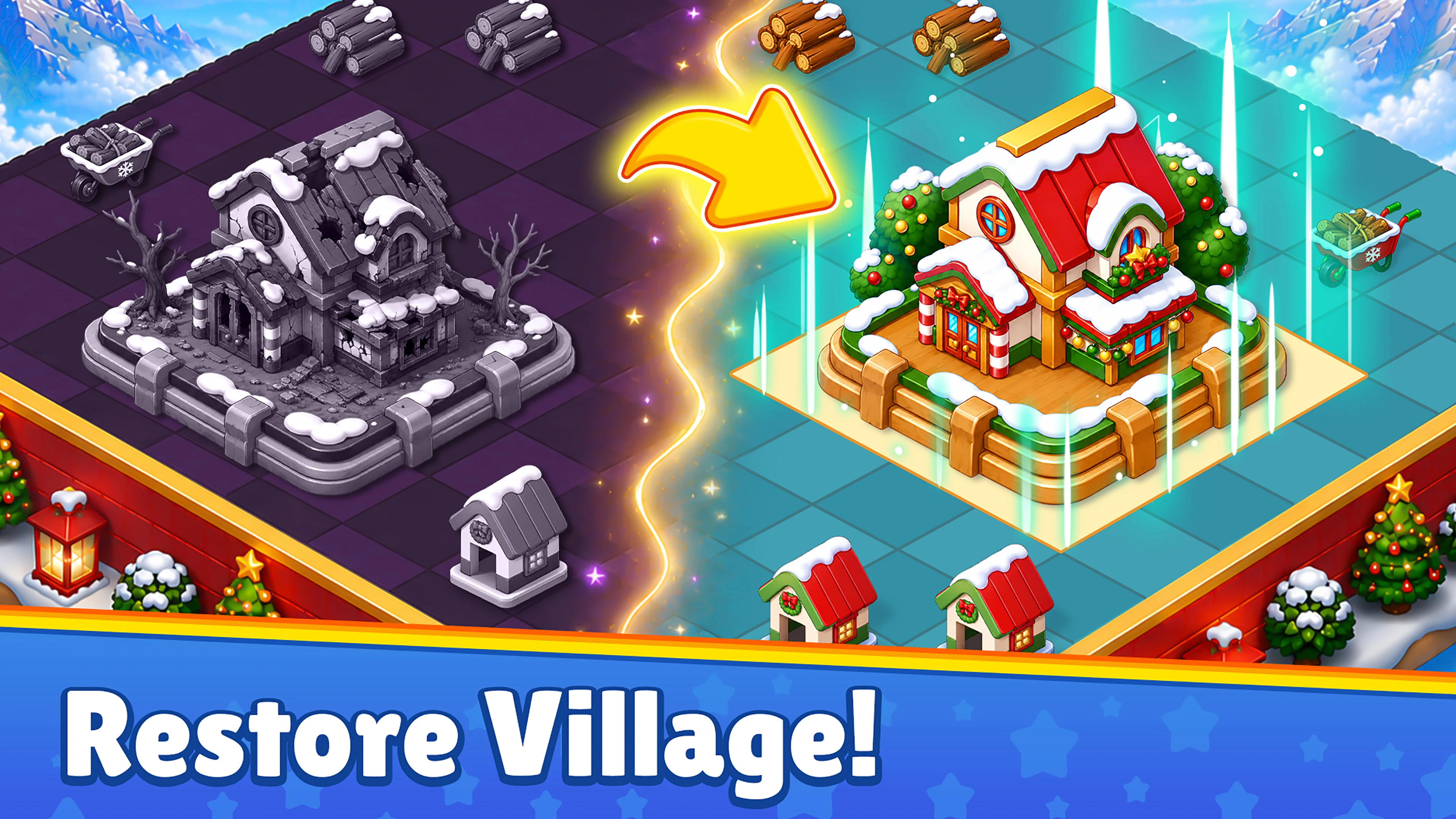 Merge Christmas Merge 3 puzzle screenshot